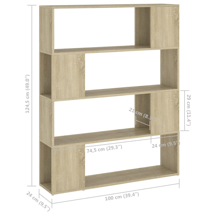 Bibliotecă/Separator Cameră, , 100X24X124 Cm