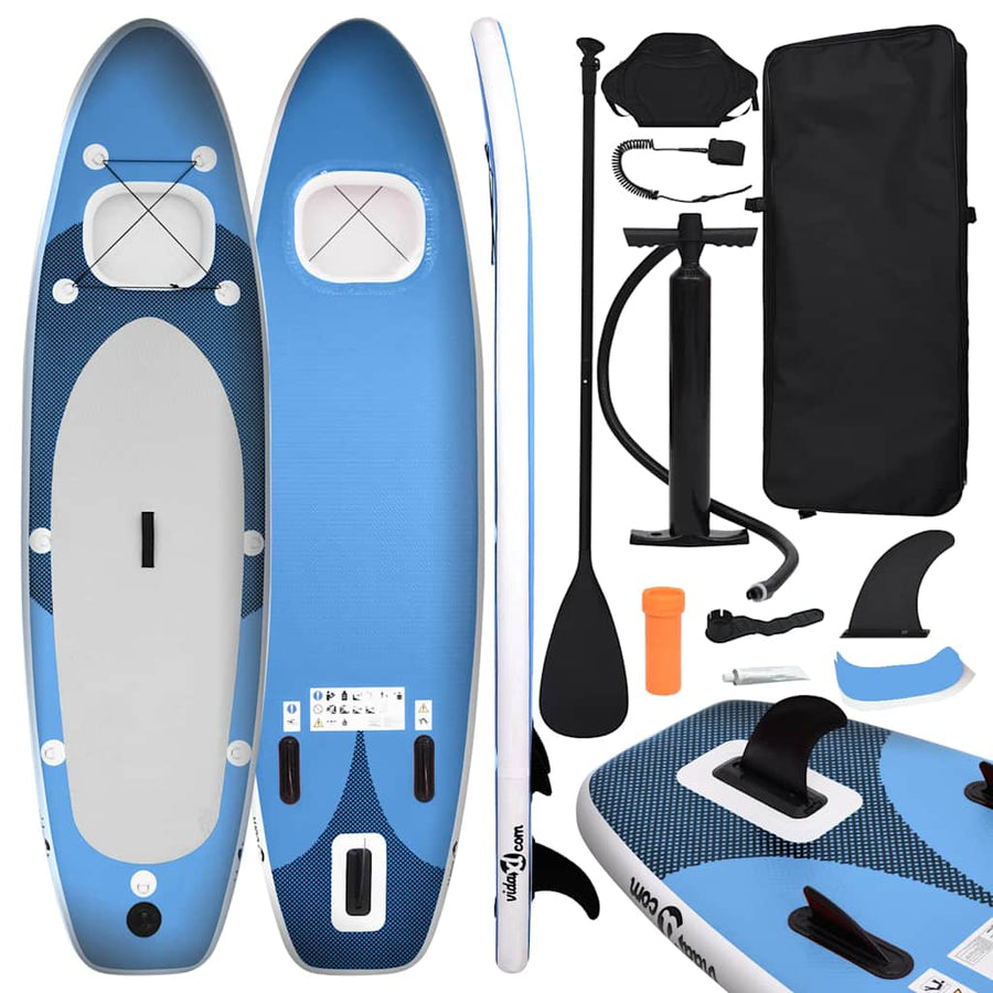 Set Placă Paddleboarding Gonflabilă, Albastru,