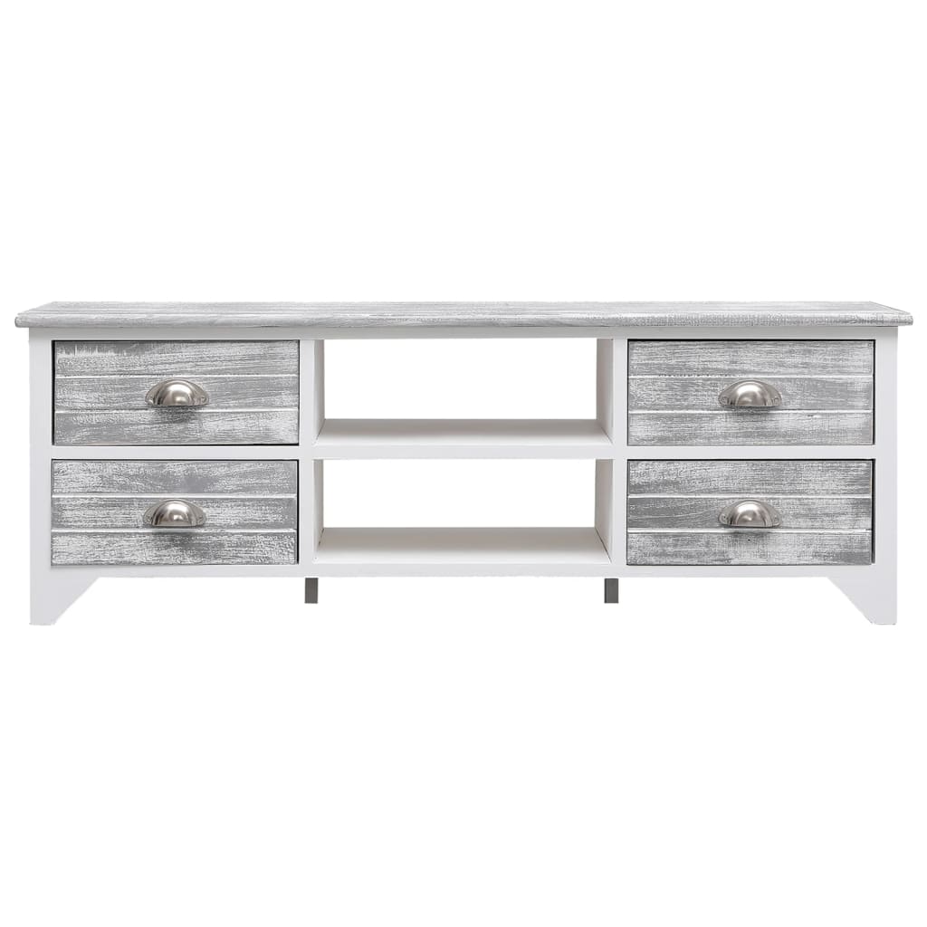 Comodă Tv,, 108X30X40 Cm, Lemn Masiv De Paulownia