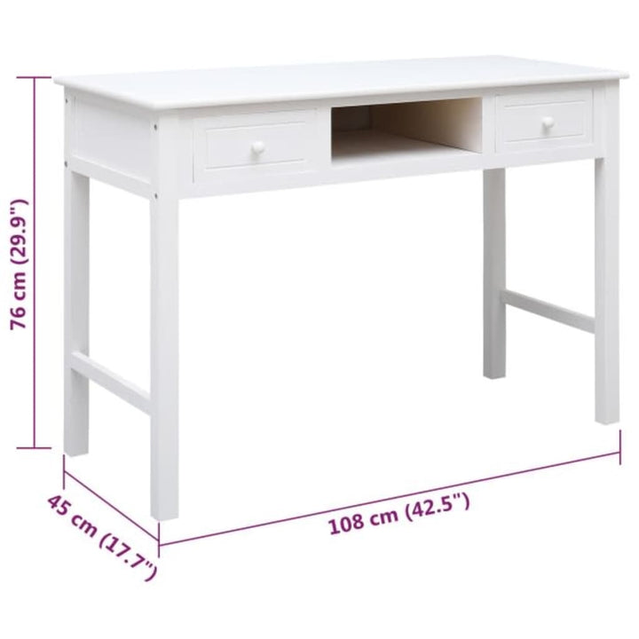 Birou, , 108X45X76 Cm, Lemn Masiv De Paulownia