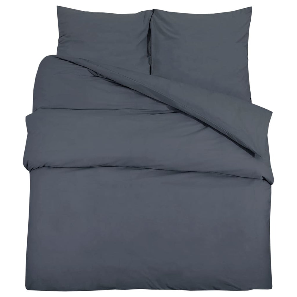 Set Lenjerie Cu Husă De Pilotă, , 200X200 Cm Microfibră Antracit