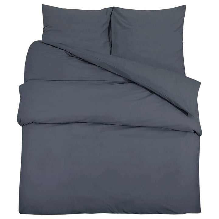 Set Lenjerie Cu Husă De Pilotă, , 200X200 Cm Microfibră Antracit
