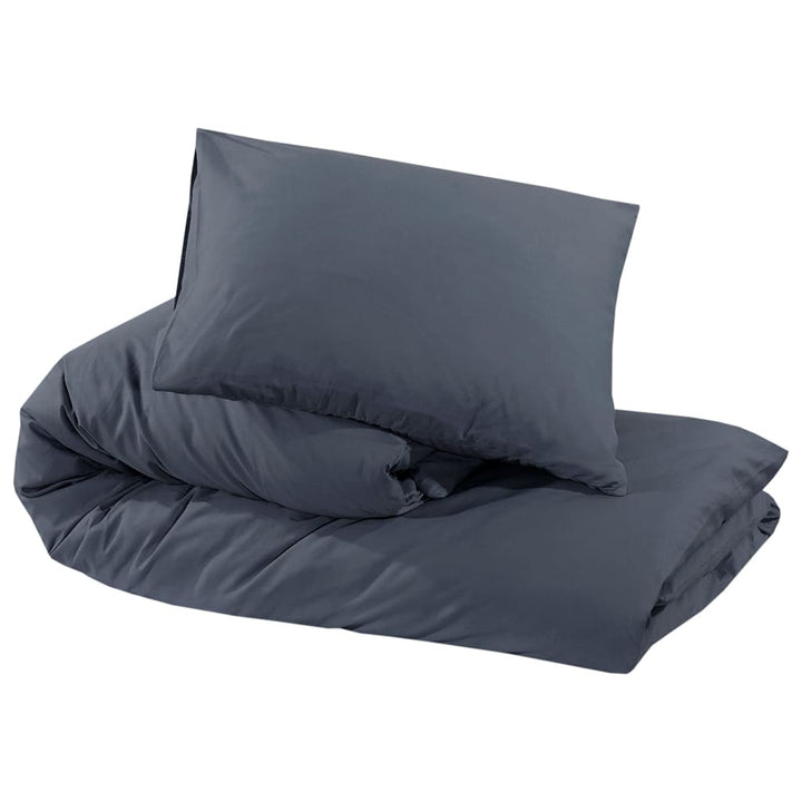 Set Lenjerie Cu Husă De Pilotă, , 200X200 Cm Microfibră Antracit