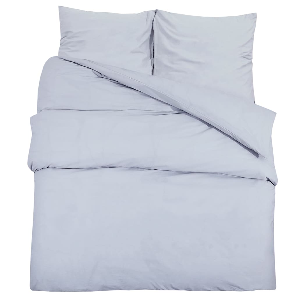 Set Cu Husă De Pilotă, , 240X220 Cm, Microfibră Gri