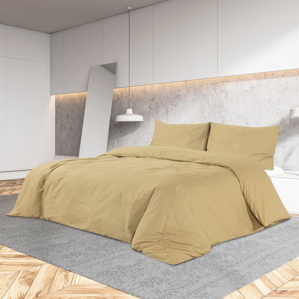 Set Cu Husă De Pilotă, , 155X220 Cm, Microfibră Gri Taupe