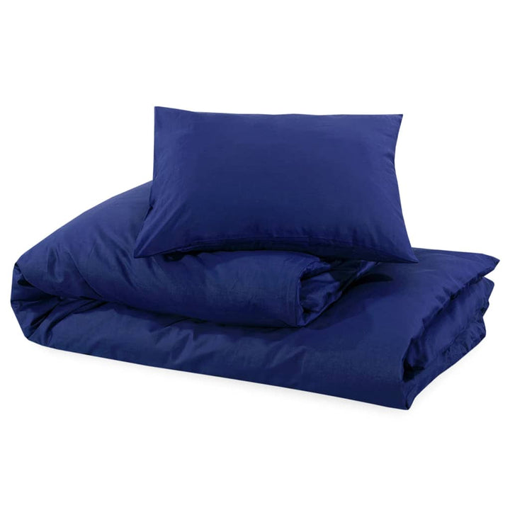 Set Cu Husă De Pilotă, Bleumarin, 135X200 Cm, Microfibră Albastru