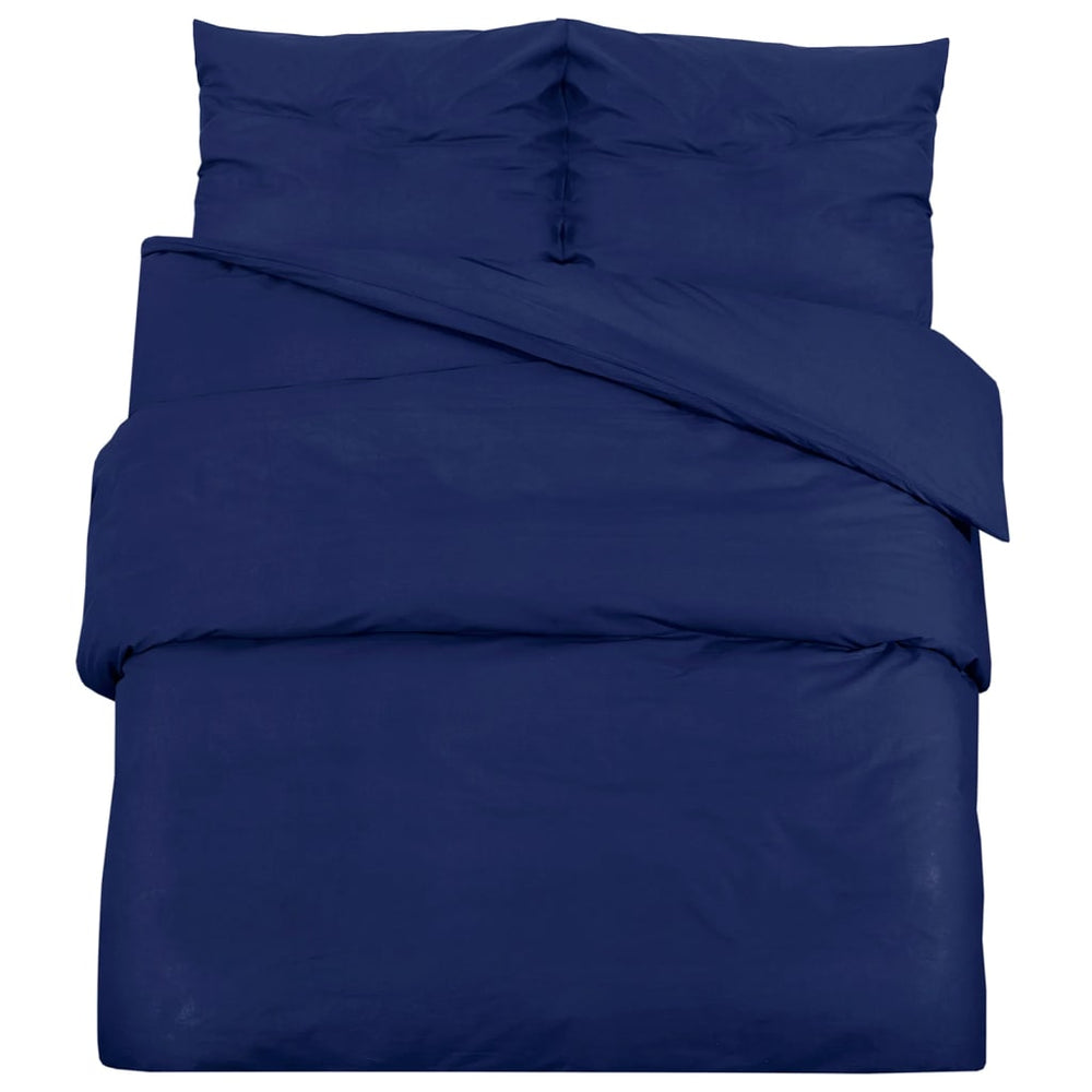 Set Cu Husă De Pilotă, Bleumarin, 200X220 Cm, Microfibră Albastru