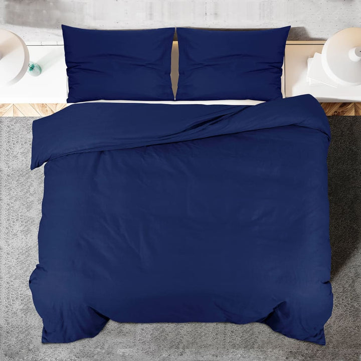 Set Cu Husă De Pilotă, Bleumarin, 260X220 Cm, Microfibră Albastru