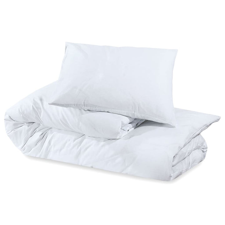 Set Cu Husă De Pilotă, , 260X220 Cm, Microfibră Alb