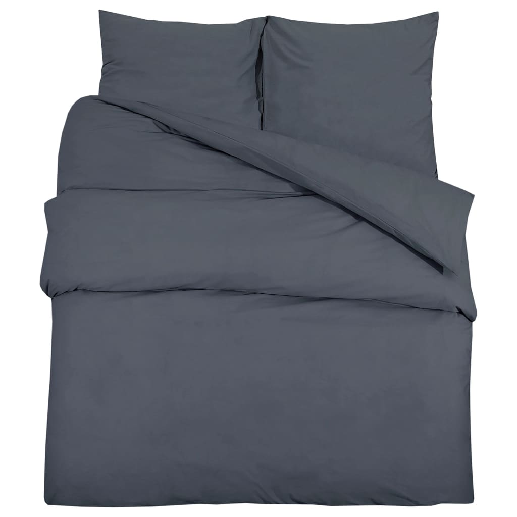 Set Cu Husă De Pilotă, , 260X240 Cm, Bumbac Antracit