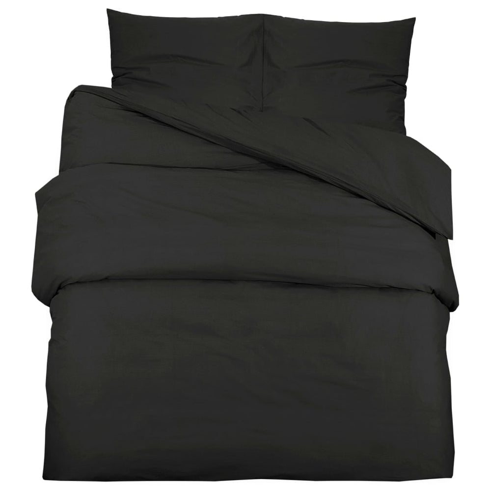 Set Cu Husă De Pilotă, , 200X220 Cm, Bumbac Negru