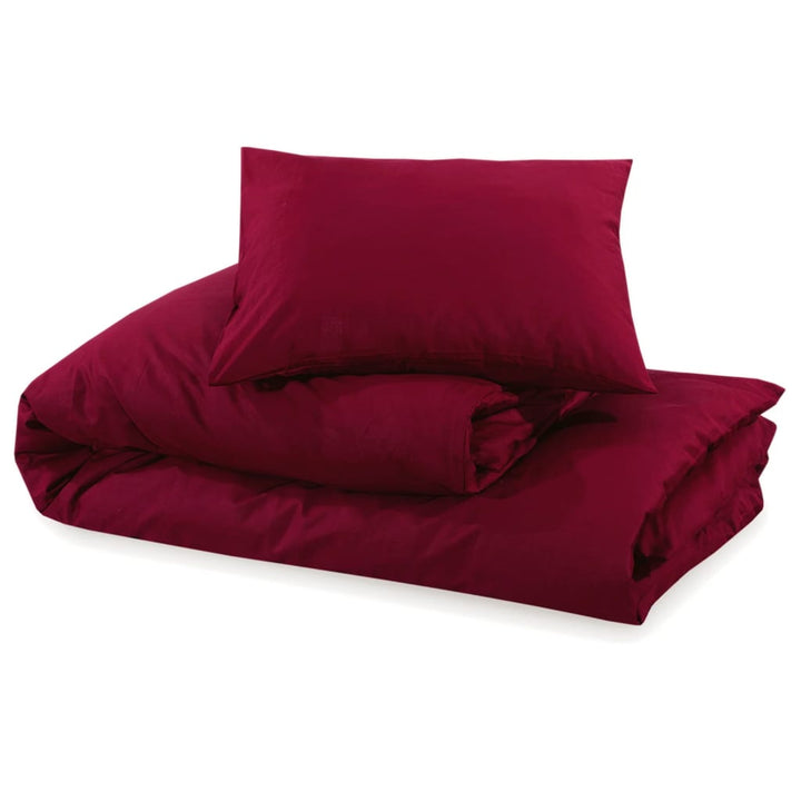 Set Lenjerie Cu Husă De Pilotă, Bordo, 260X220 Cm, Bumbac Roșu