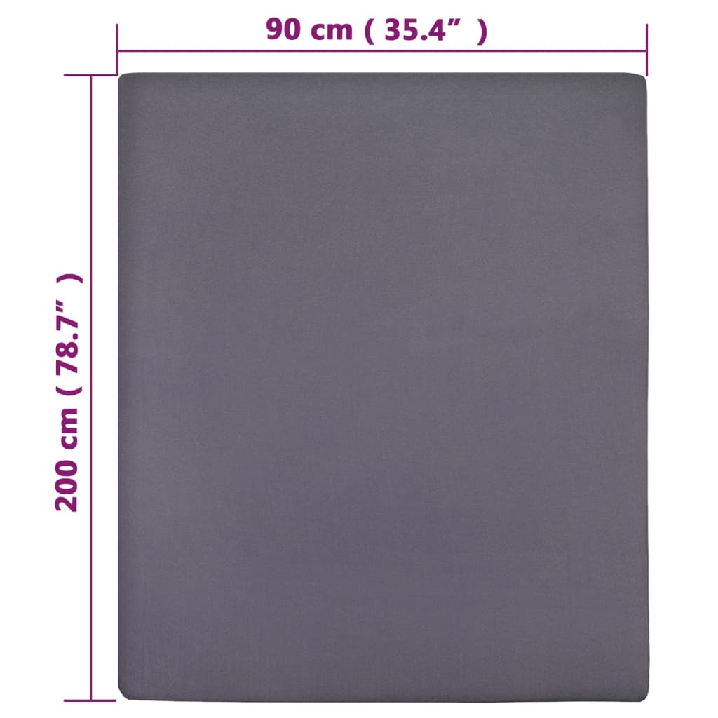 Cearșaf De Pat Cu Elastic, 2 Buc., , , Bumbac