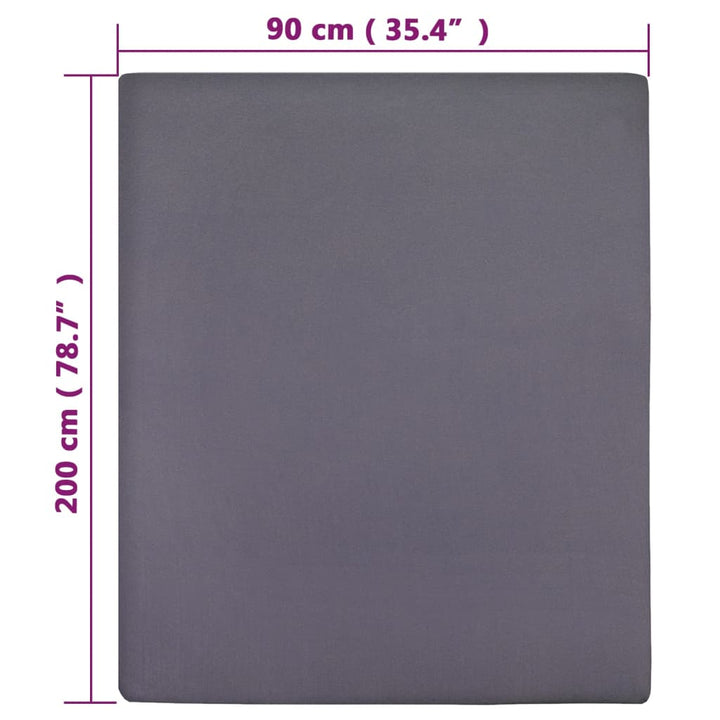 Cearșaf De Pat Cu Elastic, 2 Buc., , , Bumbac