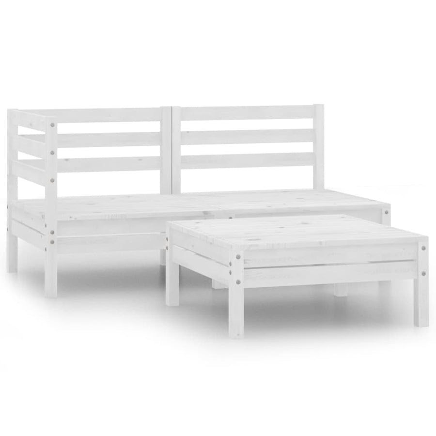 Set Mobilier De Grădină, 3 Piese, , Lemn Masiv De Pin