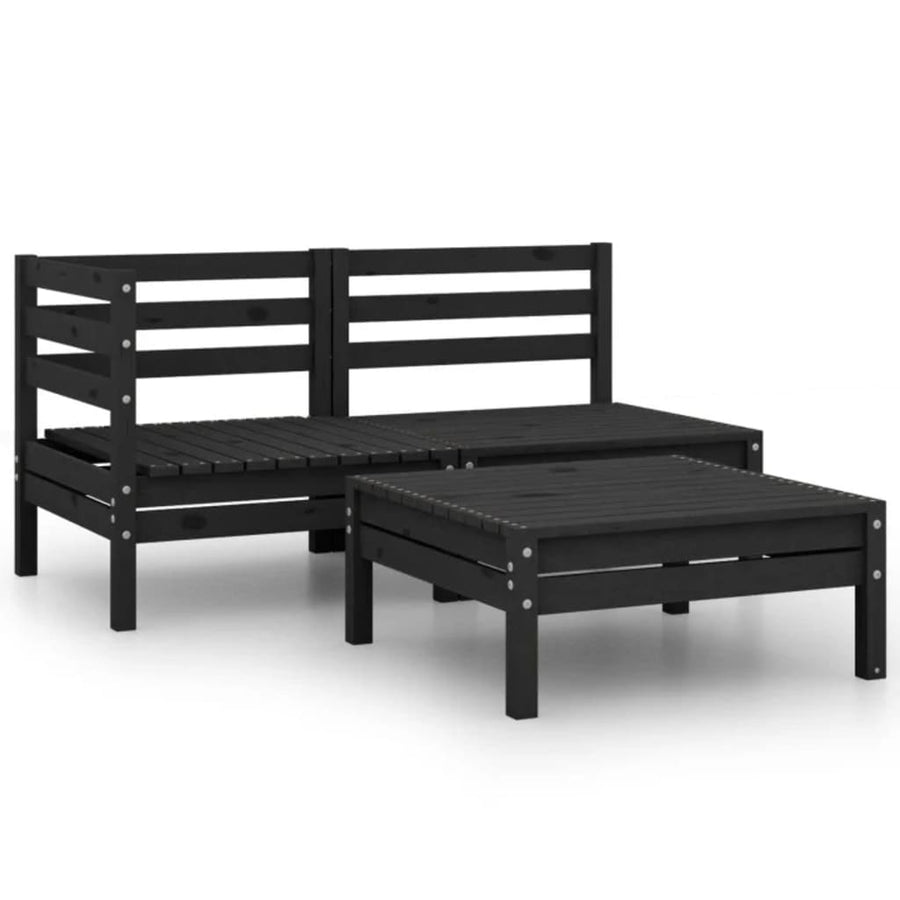 Set Mobilier De Grădină, 3 Piese, , Lemn Masiv De Pin