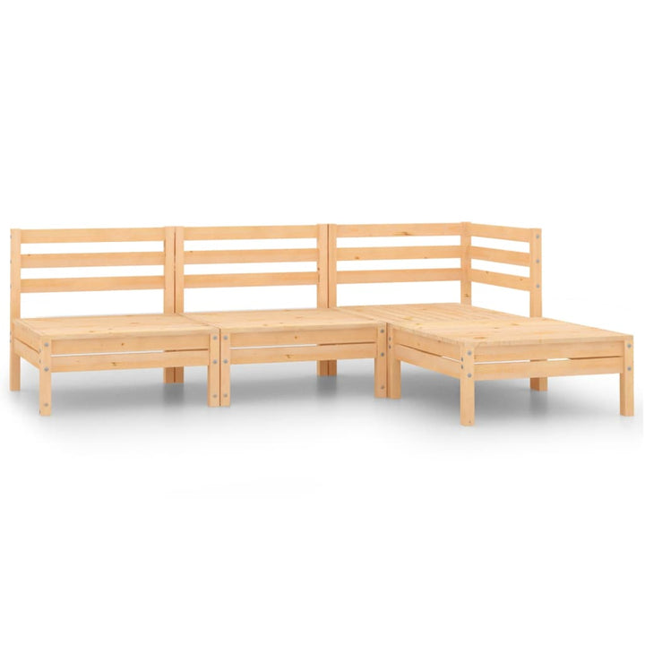 Set Mobilier Relaxare De Grădină, 4 Piese, Lemn Masiv De Pin