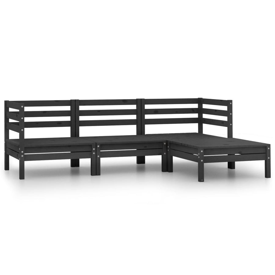 Set Mobilier De Grădină, 4 Piese, , Lemn Masiv De Pin