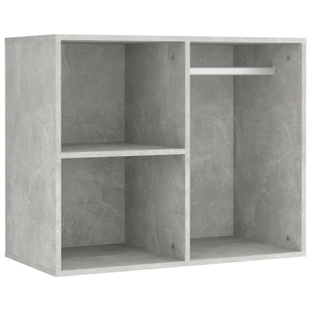 Masă Toaletă Cu Led/2 Dulapuri, Gri Concret, Lemn Prelucrat
