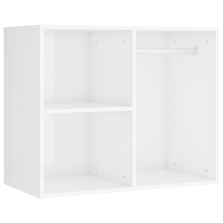 Masă Toaletă Cu Led/2 Dulapuri, Alb Extralucios, Lemn Prelucrat
