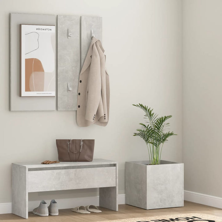 Set De Mobilier Pentru Hol, Alb Extralucios, Lemn Prelucrat