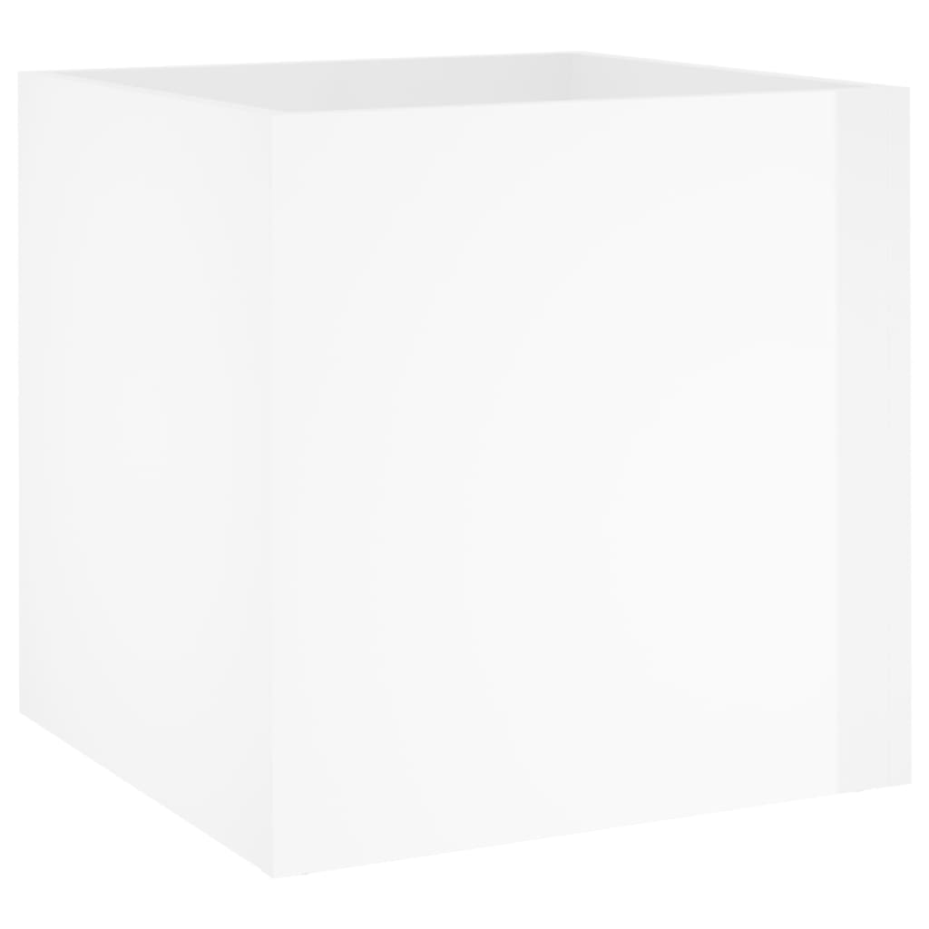 Set De Mobilier Pentru Hol, Alb Extralucios, Lemn Prelucrat