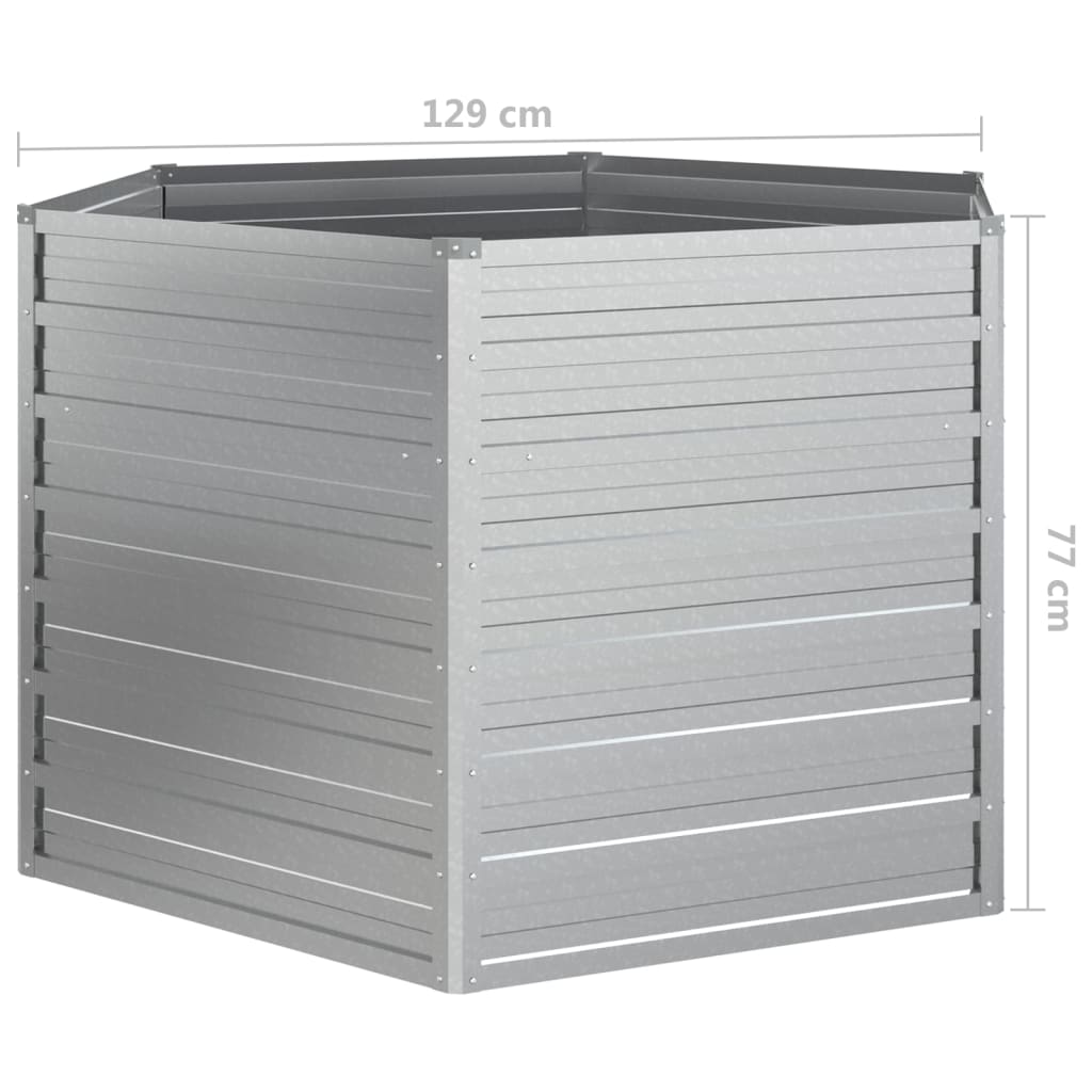 Strat Înălțat De Grădină 129X77 Cm Oțel Galvanizat