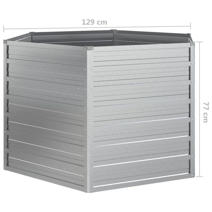 Strat Înălțat De Grădină 129X77 Cm Oțel Galvanizat