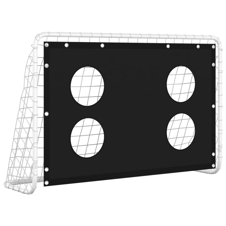 Poartă De Fotbal Cu Plasă De Antrenament, 184X61X122 Cm, Oțel