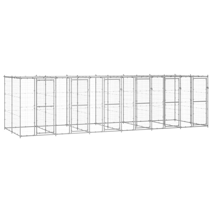 Padoc Pentru Câini De Exterior Oțel Zincat