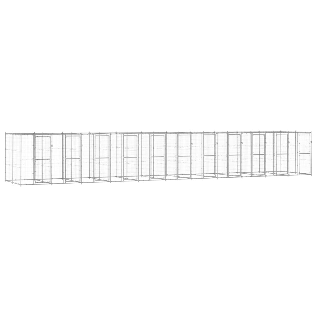 Padoc Pentru Câini De Exterior Oțel Zincat