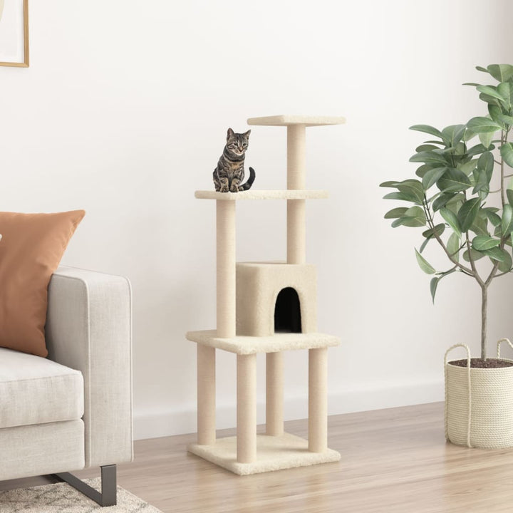 Ansamblu Pisici, Stâlpi Din Funie Sisal, , 105 Cm