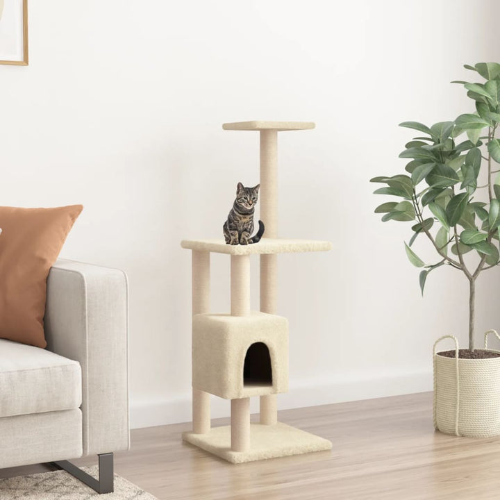 Ansamblu Pisici, Stâlpi Din Funie Sisal, , 104 Cm