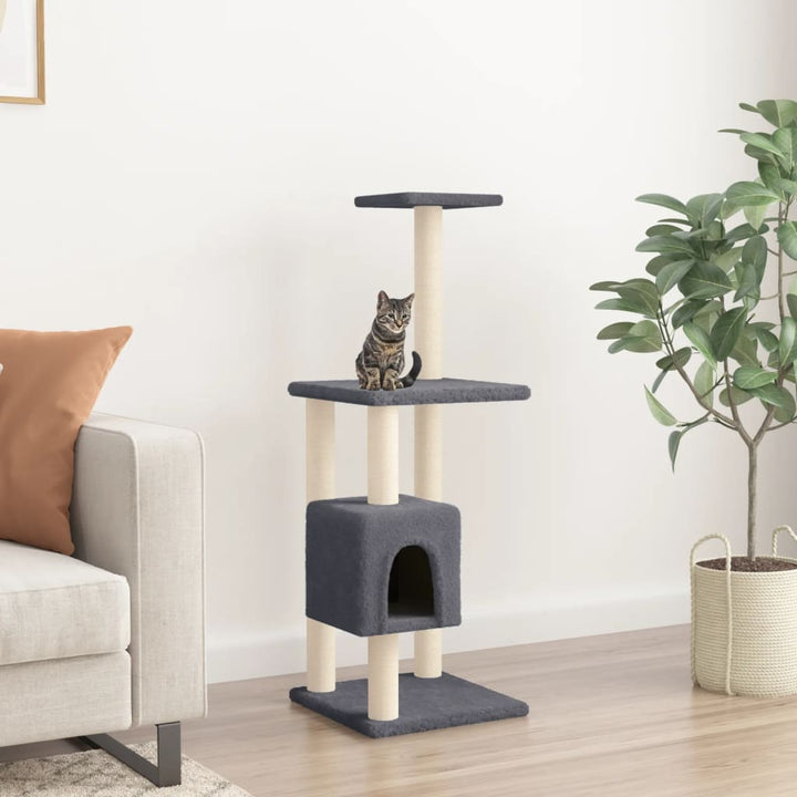 Ansamblu Pisici, Stâlpi Din Funie Sisal, , 104 Cm