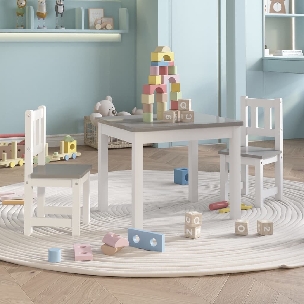 Set Masă&Scaune Pentru Copii, 4 Piese, , Mdf