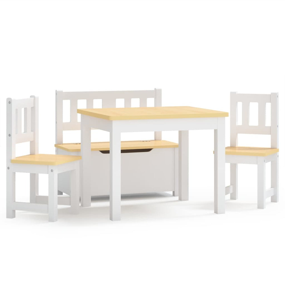 Set Masă&Scaune Pentru Copii, 4 Piese, , Mdf