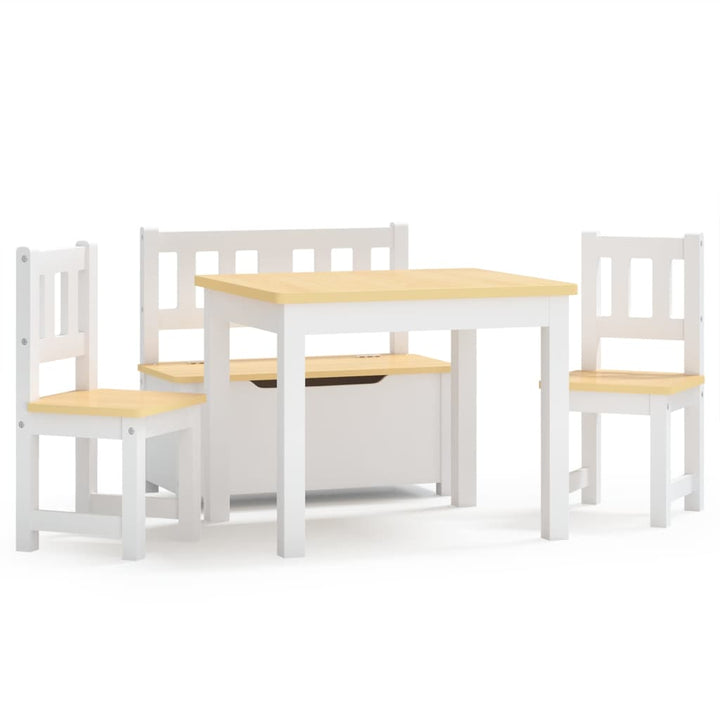 Set Masă&Scaune Pentru Copii, 4 Piese, , Mdf