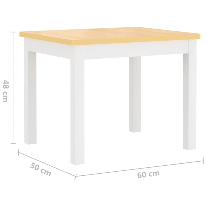 Set Masă&Scaune Pentru Copii, 4 Piese, , Mdf