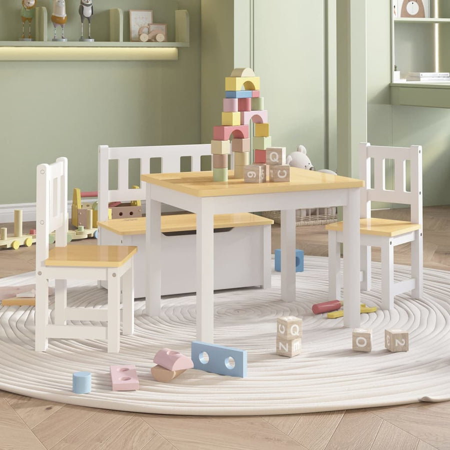 Set Masă&Scaune Pentru Copii, 4 Piese, , Mdf