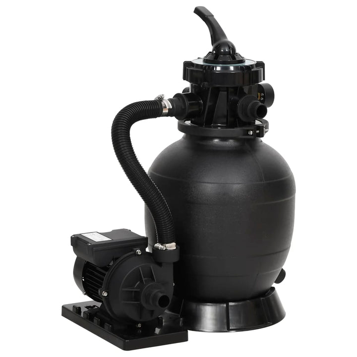 Filtru De Nisip Pentru Piscină Cu Supapă Cu 6 Căi, Negru