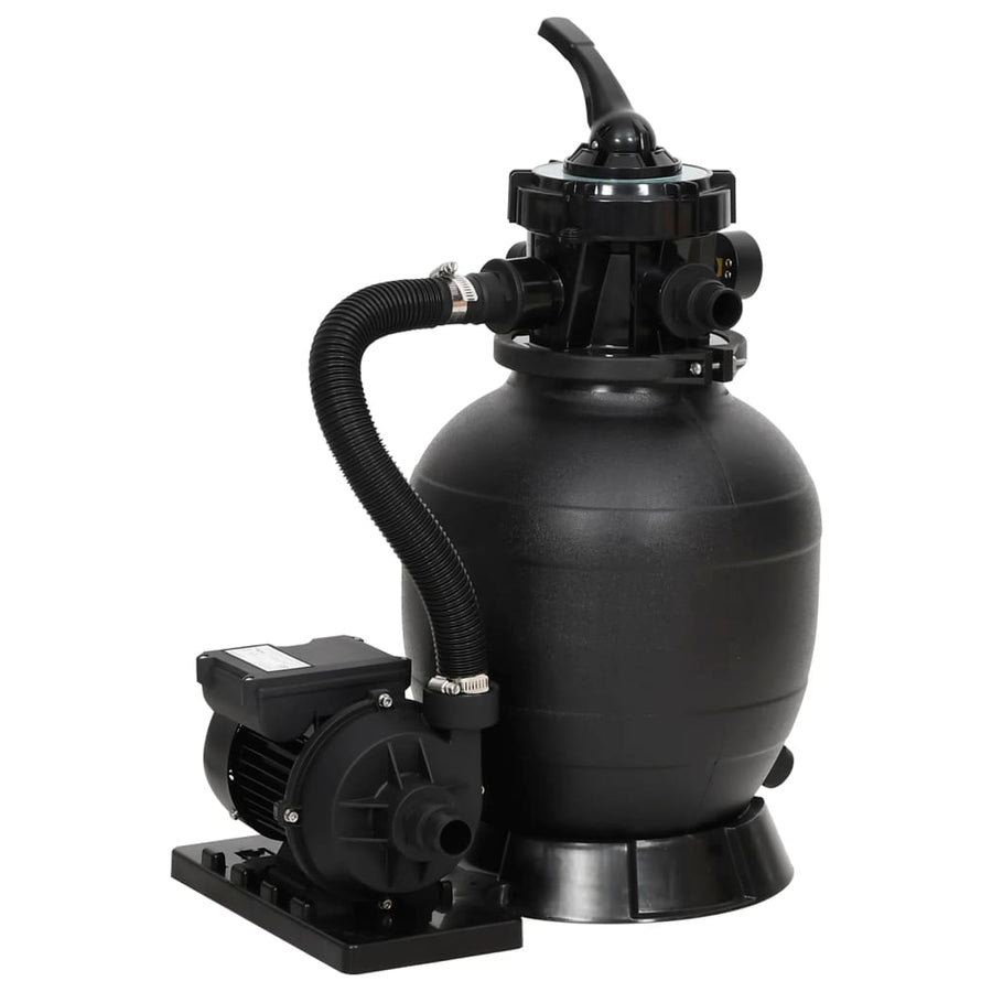 Filtru De Nisip Pentru Piscină Cu Supapă Cu 6 Căi, Negru
