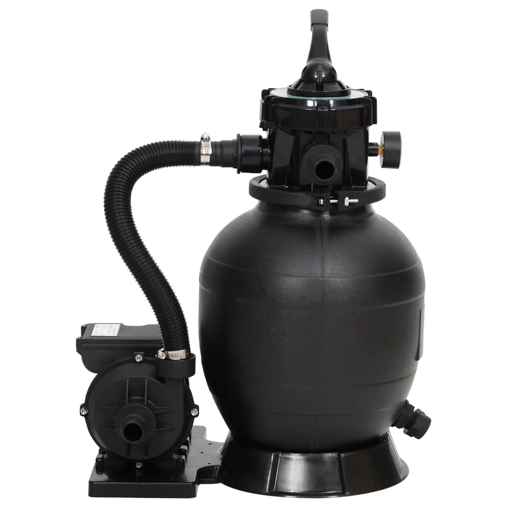Filtru De Nisip Pentru Piscină Cu Supapă Cu 6 Căi, Negru