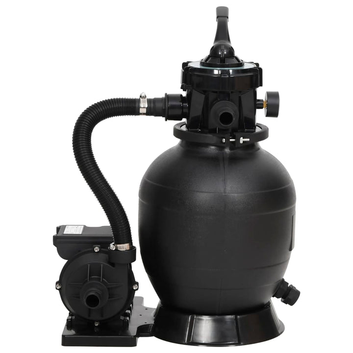 Filtru De Nisip Pentru Piscină Cu Supapă Cu 6 Căi, Negru