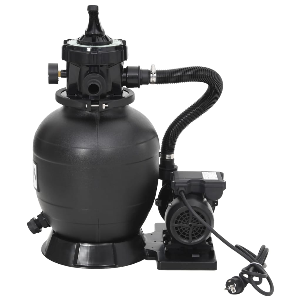 Filtru De Nisip Pentru Piscină Cu Supapă Cu 6 Căi, Negru