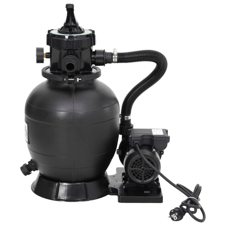 Filtru De Nisip Pentru Piscină Cu Supapă Cu 6 Căi, Negru