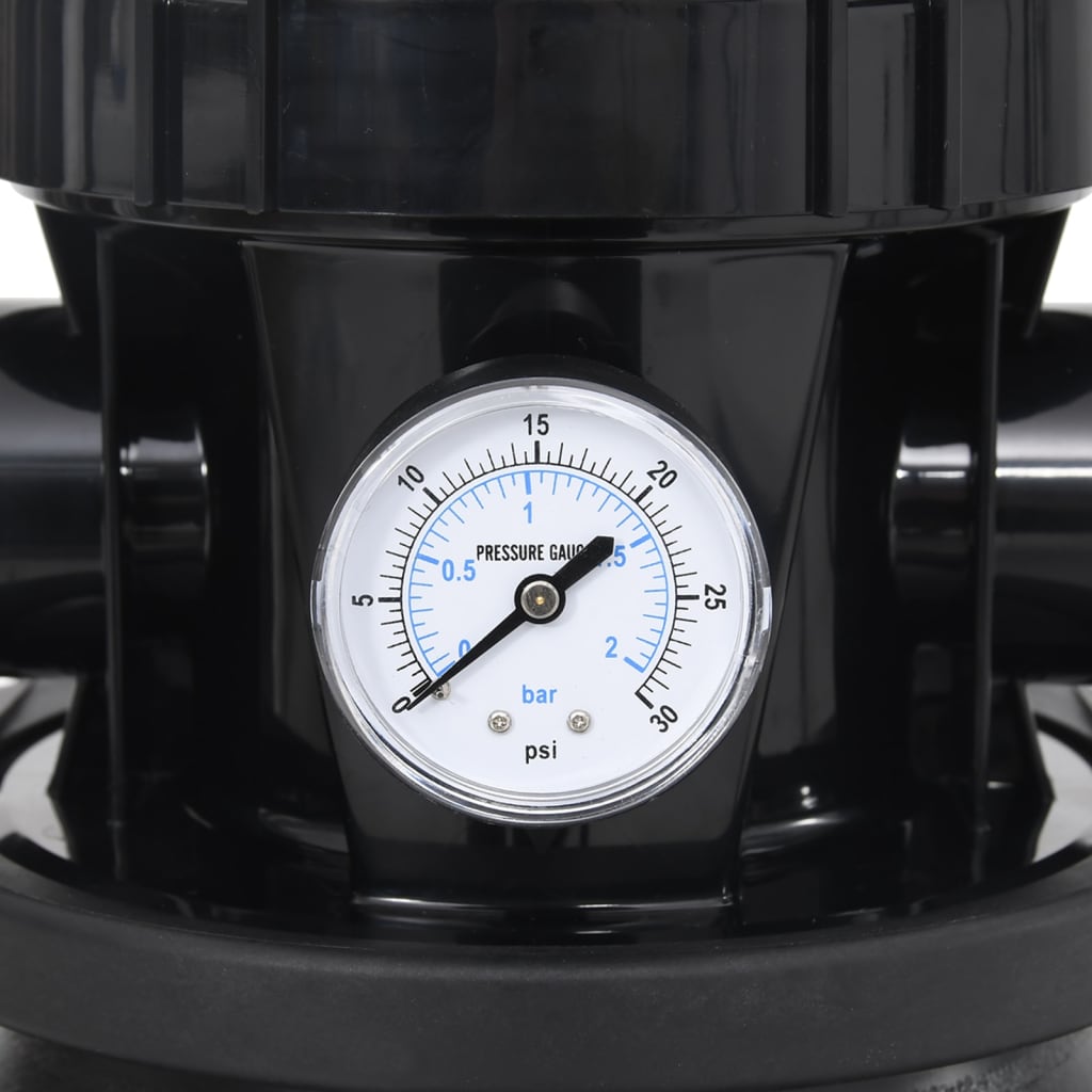 Filtru De Nisip Pentru Piscină Cu Supapă Cu 6 Căi, Negru