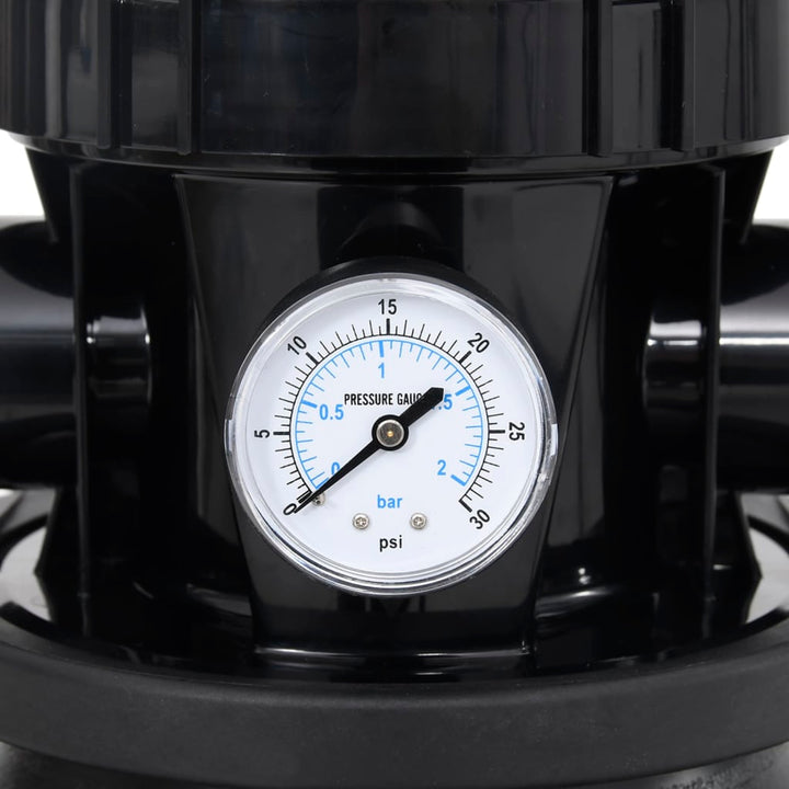 Filtru De Nisip Pentru Piscină Cu Supapă Cu 6 Căi, Negru