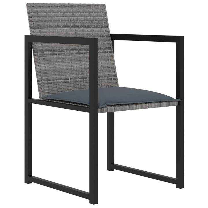 Set Mobilier De Exterior Cu Perne, 5 Piese, Gri, Poliratan