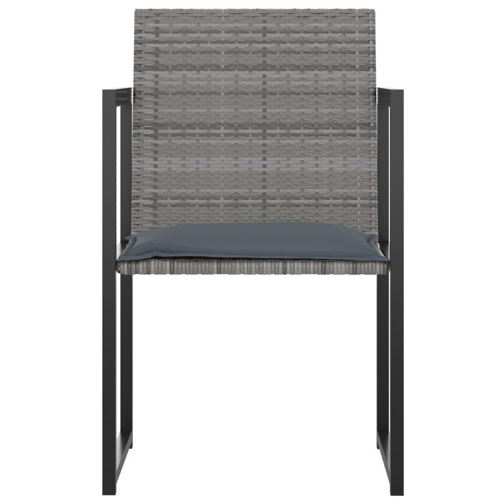 Set Mobilier De Exterior Cu Perne, 5 Piese, Gri, Poliratan
