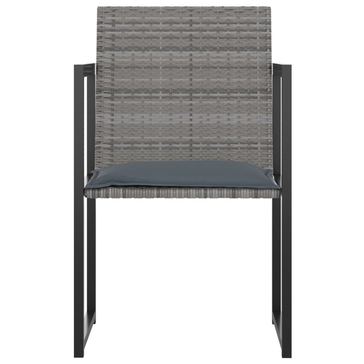 Set Mobilier De Exterior Cu Perne, 5 Piese, Gri, Poliratan